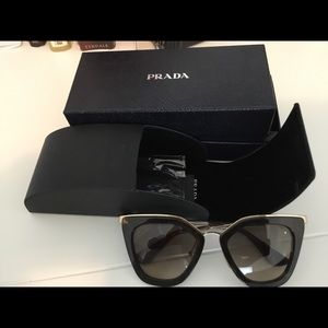 Prada NEW Cat eye Sunglasses Havana Brown